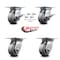 Service Caster 4 Inch Thermoplastic Caster Set with Roller Bearing 4 Swivel Lock and 2 Brake SCC-35S420-TPRRF-SLB-BSL-2-BSL-2 - alternate 5